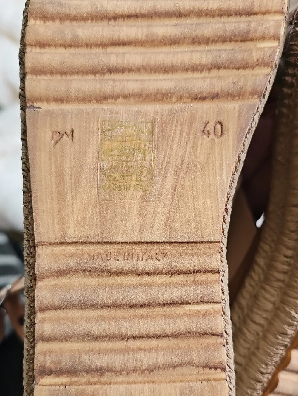 bernie mev PREMIUM Made In Italy Braided Slingback Platform Sandals in Tan